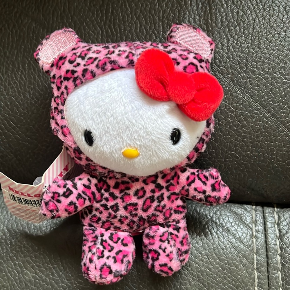 Cute hello kitty in pink leopard
